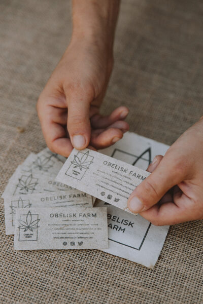 Handmade business cards with hemp fibers e-workshop 